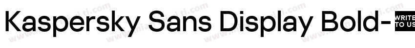 Kaspersky Sans Display Bold字体转换